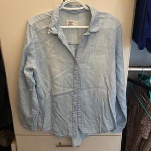 Light Denim blue cotton button down